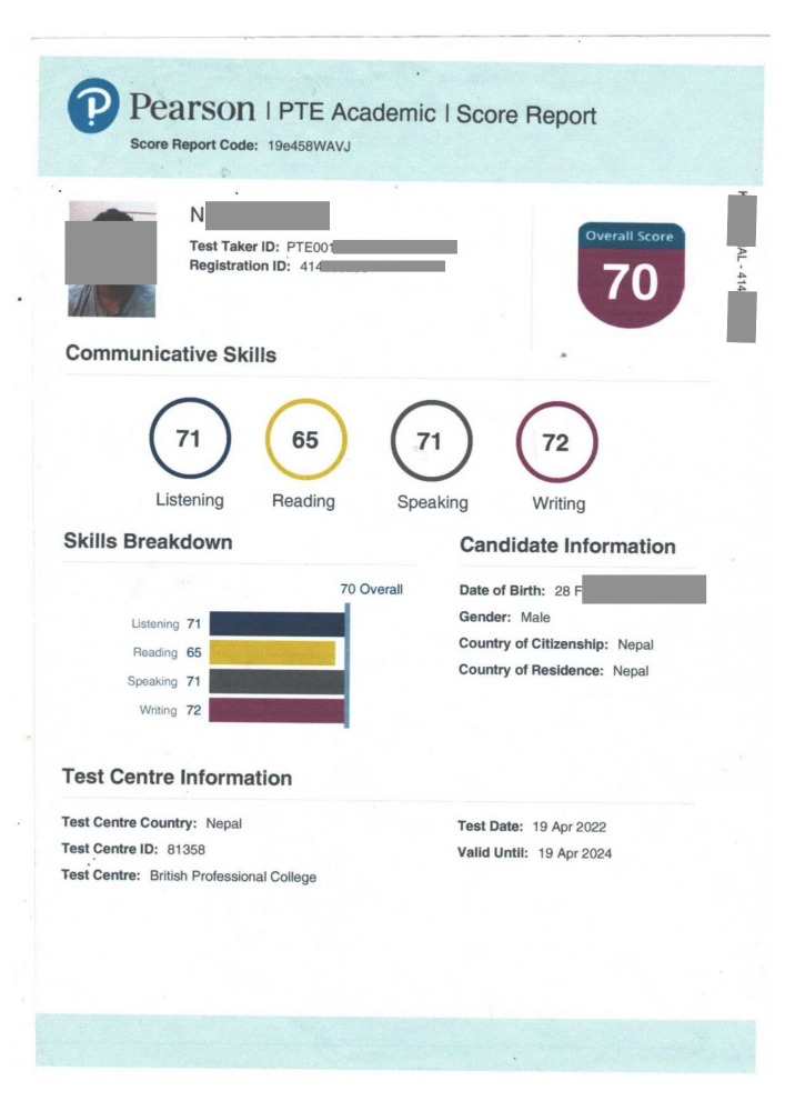 pte certificate pte certificate